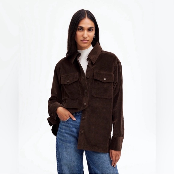 Madewell Tops - Madewell Corduroy Relaxed Shirt Jacket